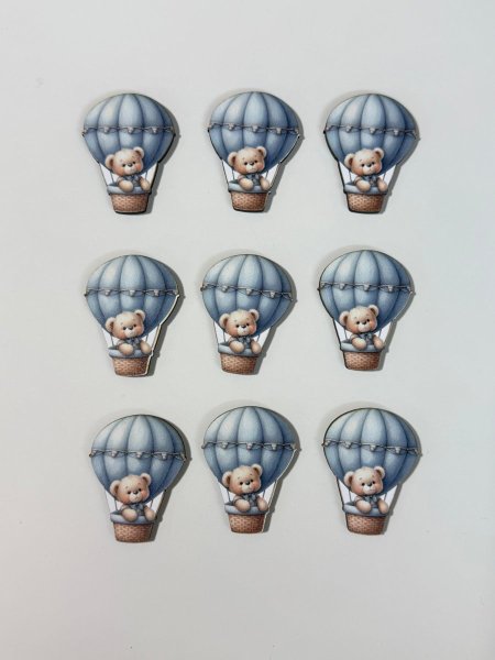 ثيمات خشبية طباعة UV (3.7 سم) ~ 10 قطع ~