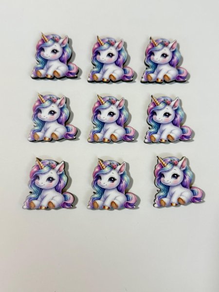 ثيمات خشبية طباعة UV (3.7 سم) ~ 10 قطع ~