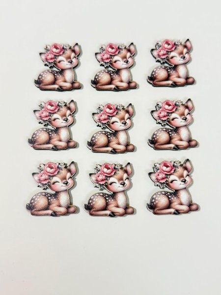 ثيمات خشبية طباعة UV (3.7 سم) ~ 10 قطع ~