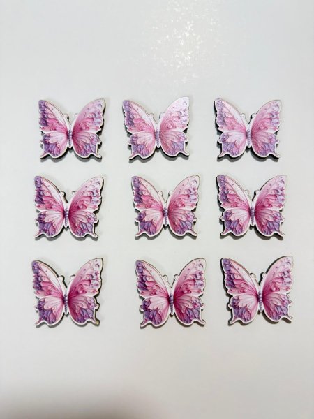 ثيمات خشبية طباعة UV (3.7 سم) ~ 10 قطع ~